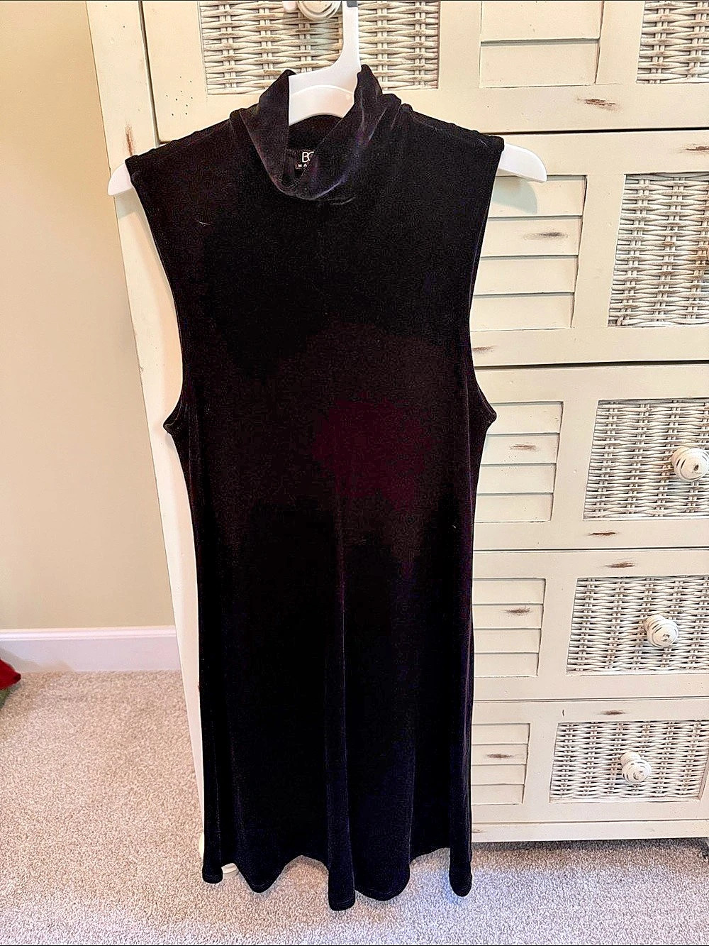 BCBG Max Azria Black Velvet Mini Dress